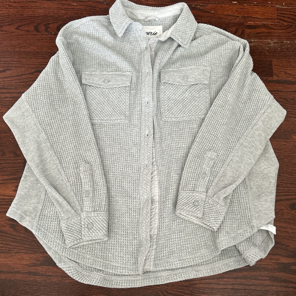 aerie waffle lumberjane shirt